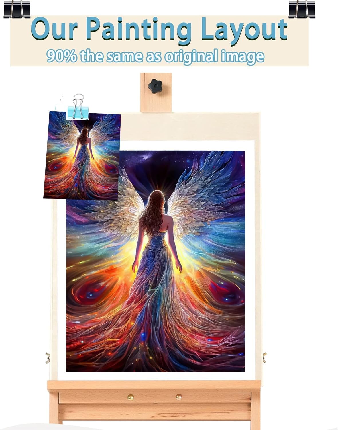 Paint by Numbers Kit for Adults Angel Fairy-Paint by Numbers Angel,Paint by Number Kit for Canvas Perfect for Home Wall Decor(16x20 Inch)