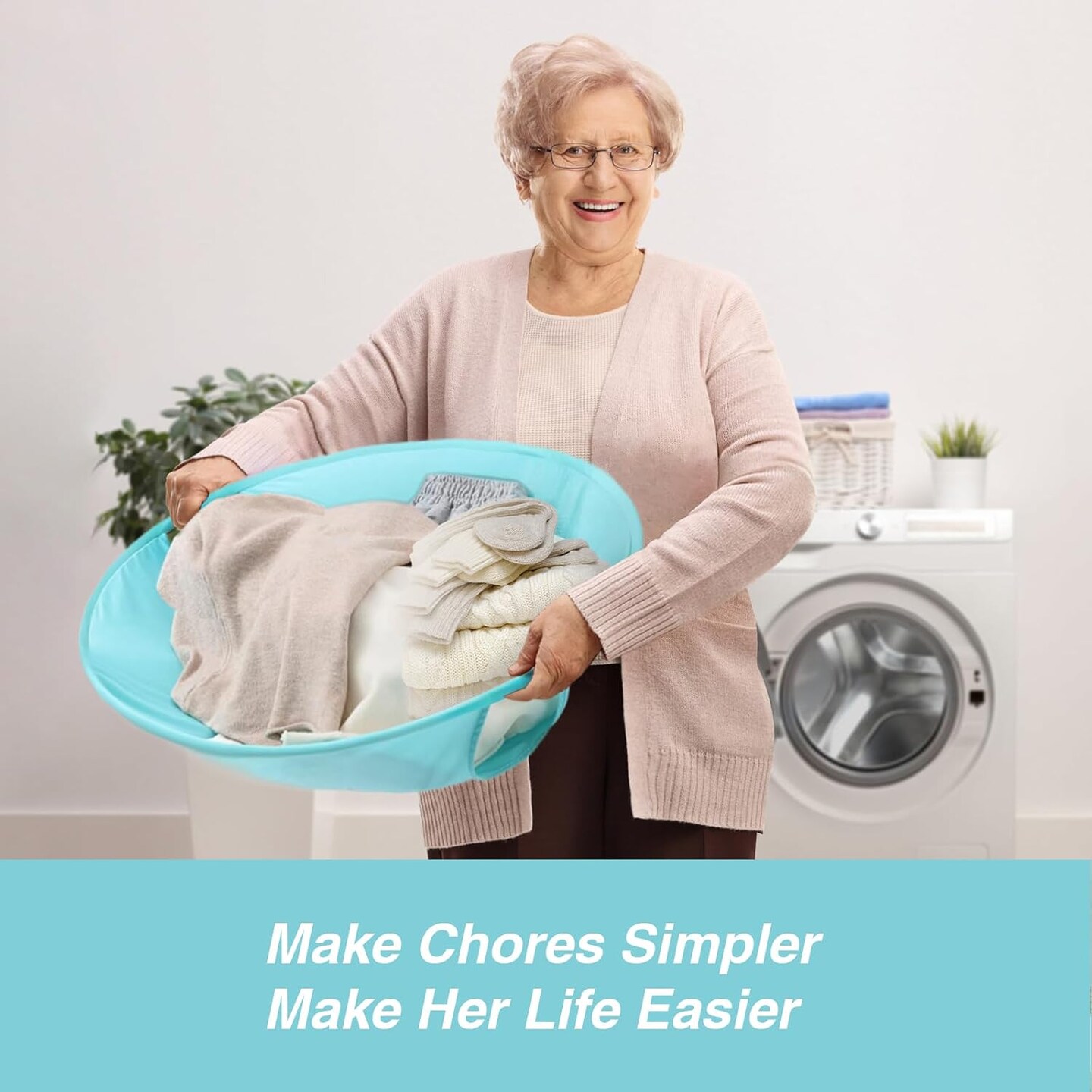 27&#x22; Pop Up Laundry Hamper, Collapsible Laundry Basket for Dirty Clothes Dryer &#x26; Washer Removal, Foldable Pop Up Clothes Hamper with Durable Handles