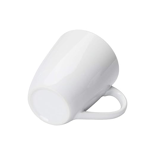 Porcelain, 12 oz Coffee Mug Set, 12 Count, White