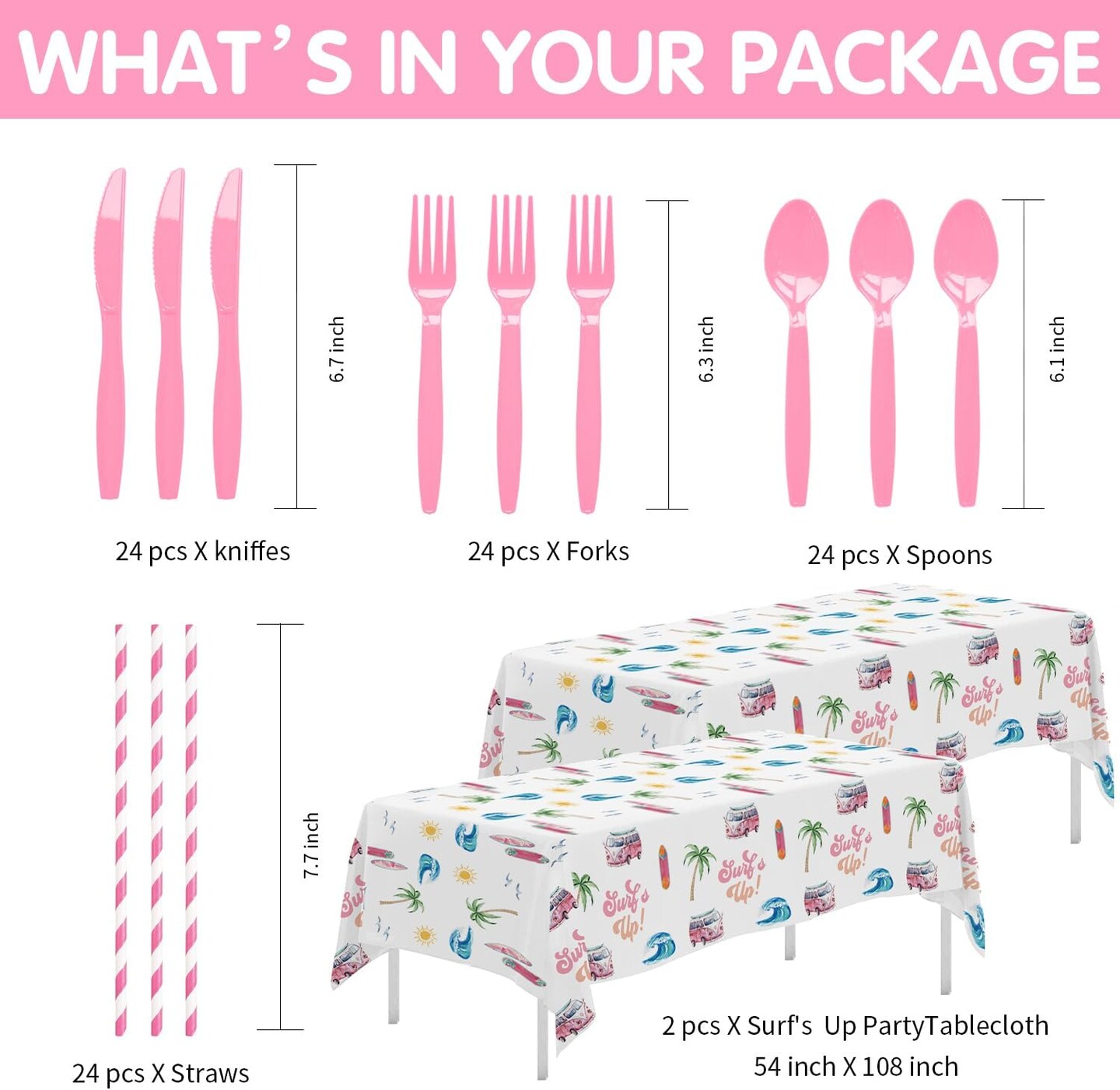 Surfs Up Party Decorations Girls Summer Tableware