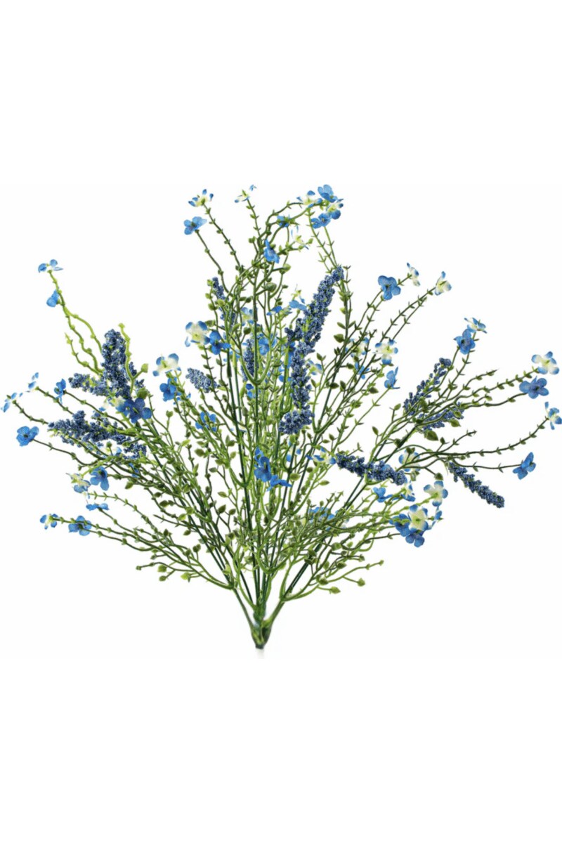 18&#x22; Baby&#x27;s Breath &#x26; Lavender Filler Bush: Blue