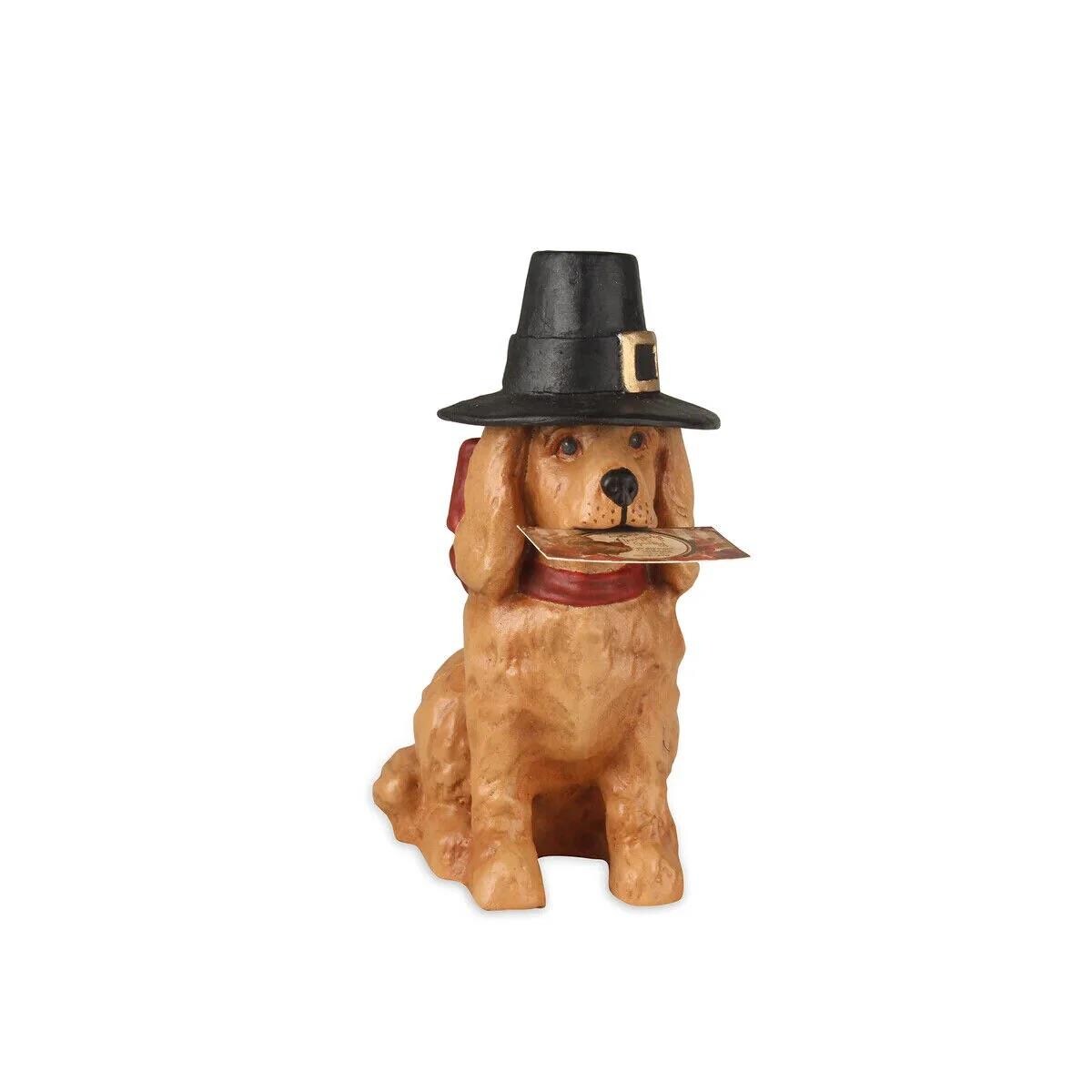 Bethany Lowe Thanksgiving Dog Pilgrim 5 Inch Figurine