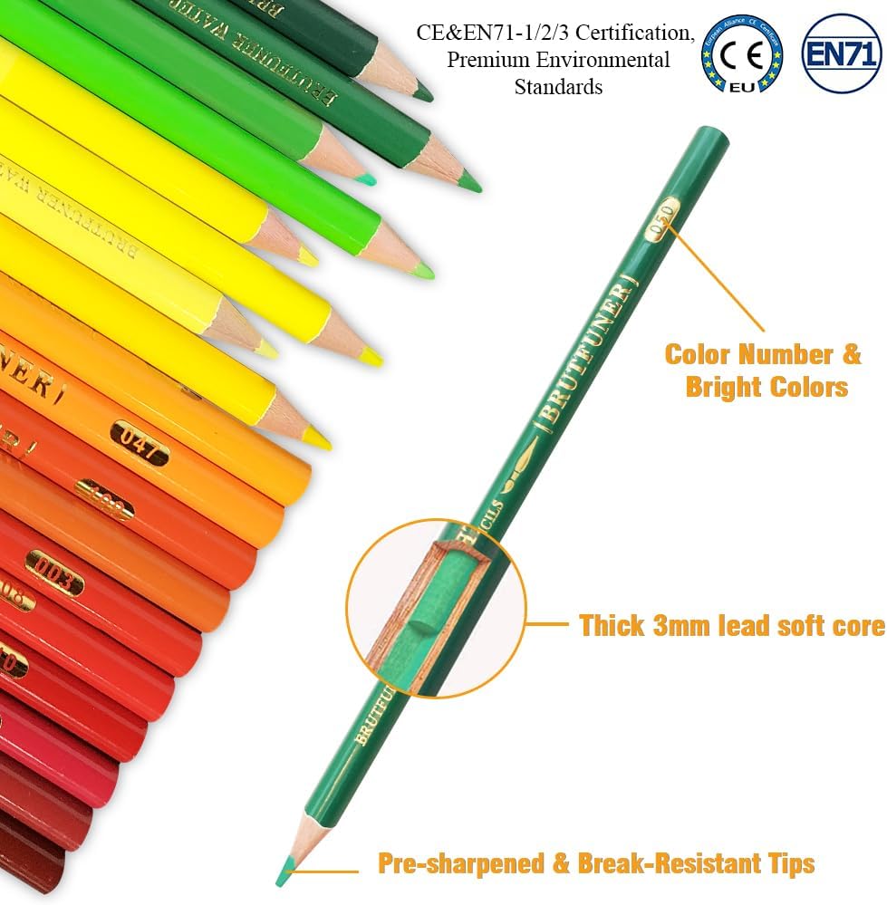 Watercolor Pencils 120 Professional Water Colored Pencils for Adult Coloring Book Blending Sketching