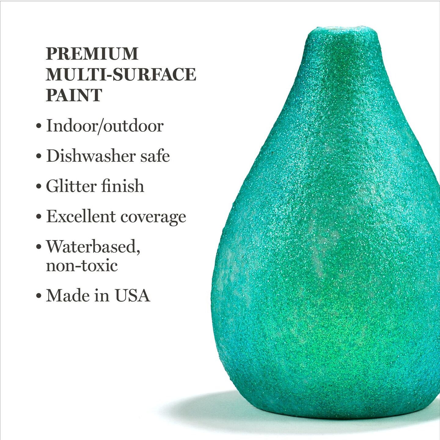 Martha Stewart&#x2122; Rainbow Sparkles Collection - Multi-Surface Glitter Paint Set - 10 pc. - 68709