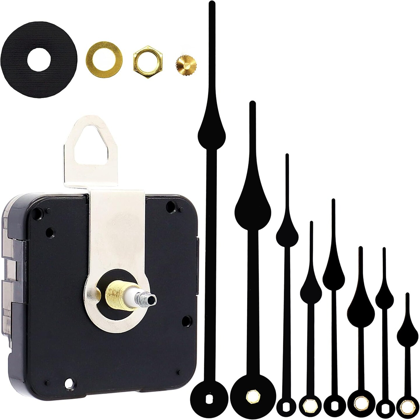 12888 Quartz DIY Wall Clock Movement Mechanism Battery Operated DIY Repair Parts Replacement with 4 Sets Hands Total Shaft Length 23/32 inch .&#x2026;