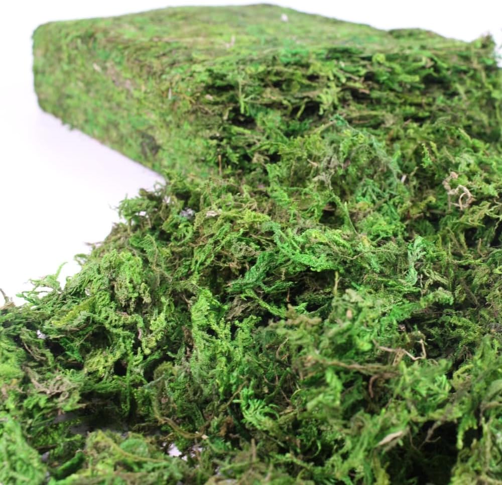 Artificial Moss, 17.6 OZ Green Moss for Decorating, Faux Moss for Crafts, Decorative Moss for Plants Indoor, Table Centerpieces, Fairy Garden Wedding Decor
