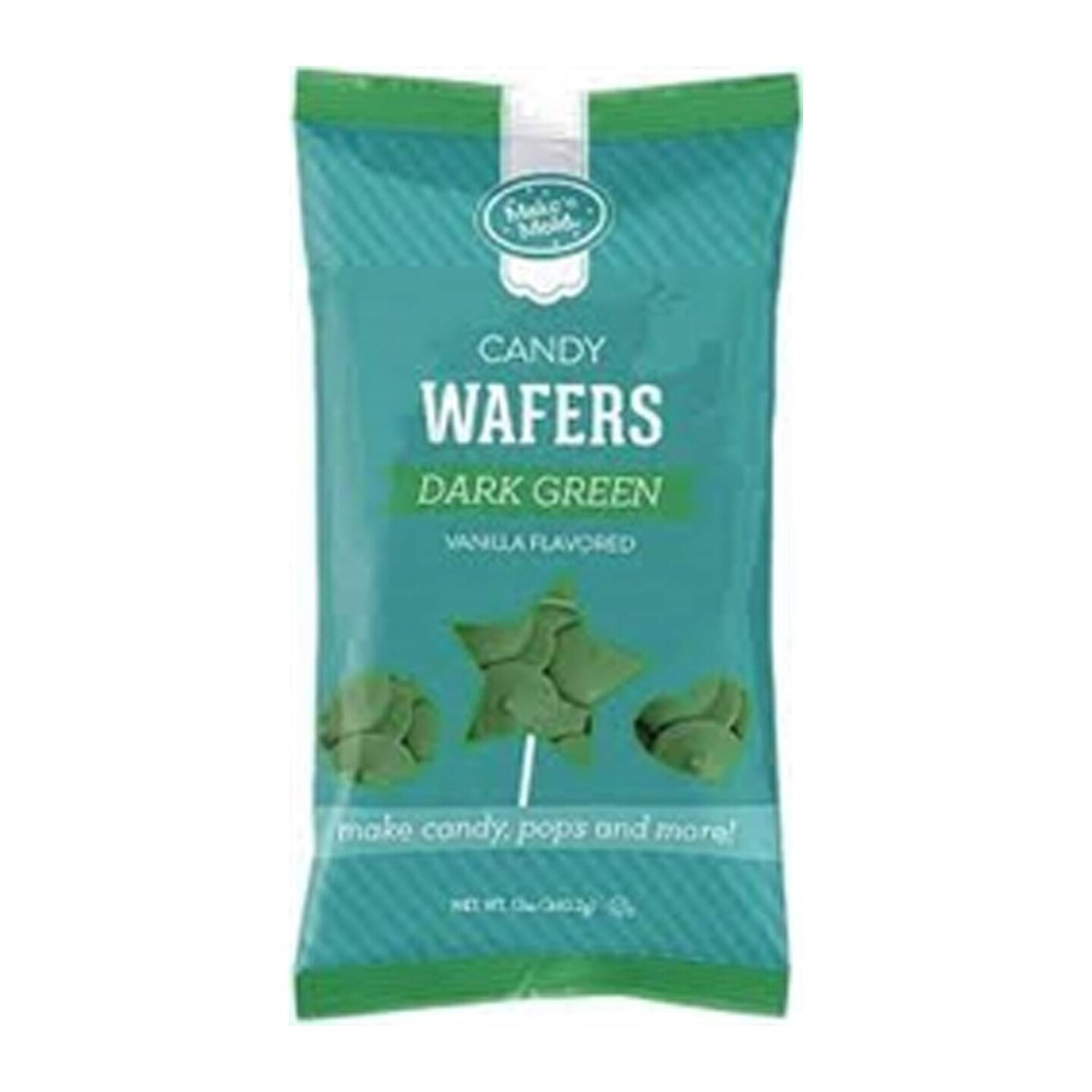 Dark Green Make'n Mold Candy Wafers Bag Vanilla Flavored 12 Ounce