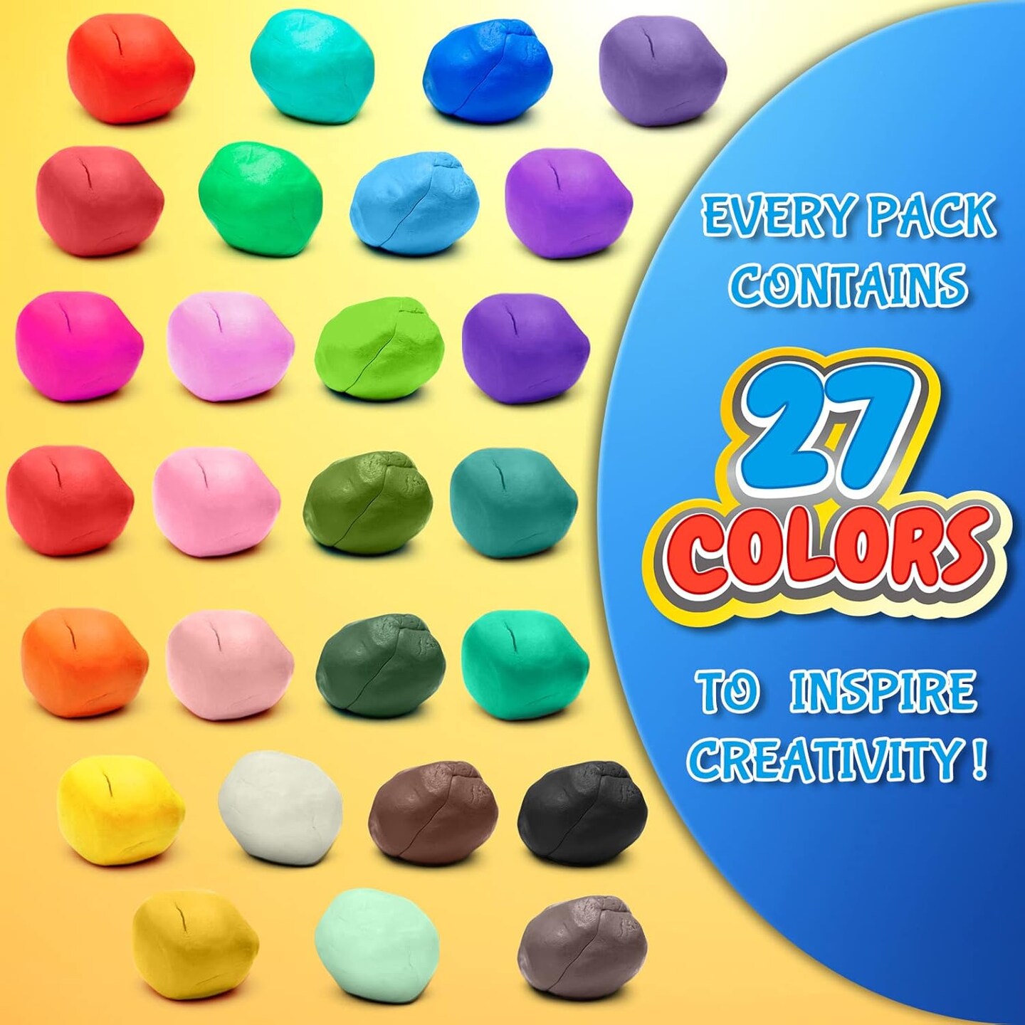 27-Color Air Dry Clay Set – DIY Molding Clay with Tools, Perfect Toy Gift for Kids (Ages 3+).