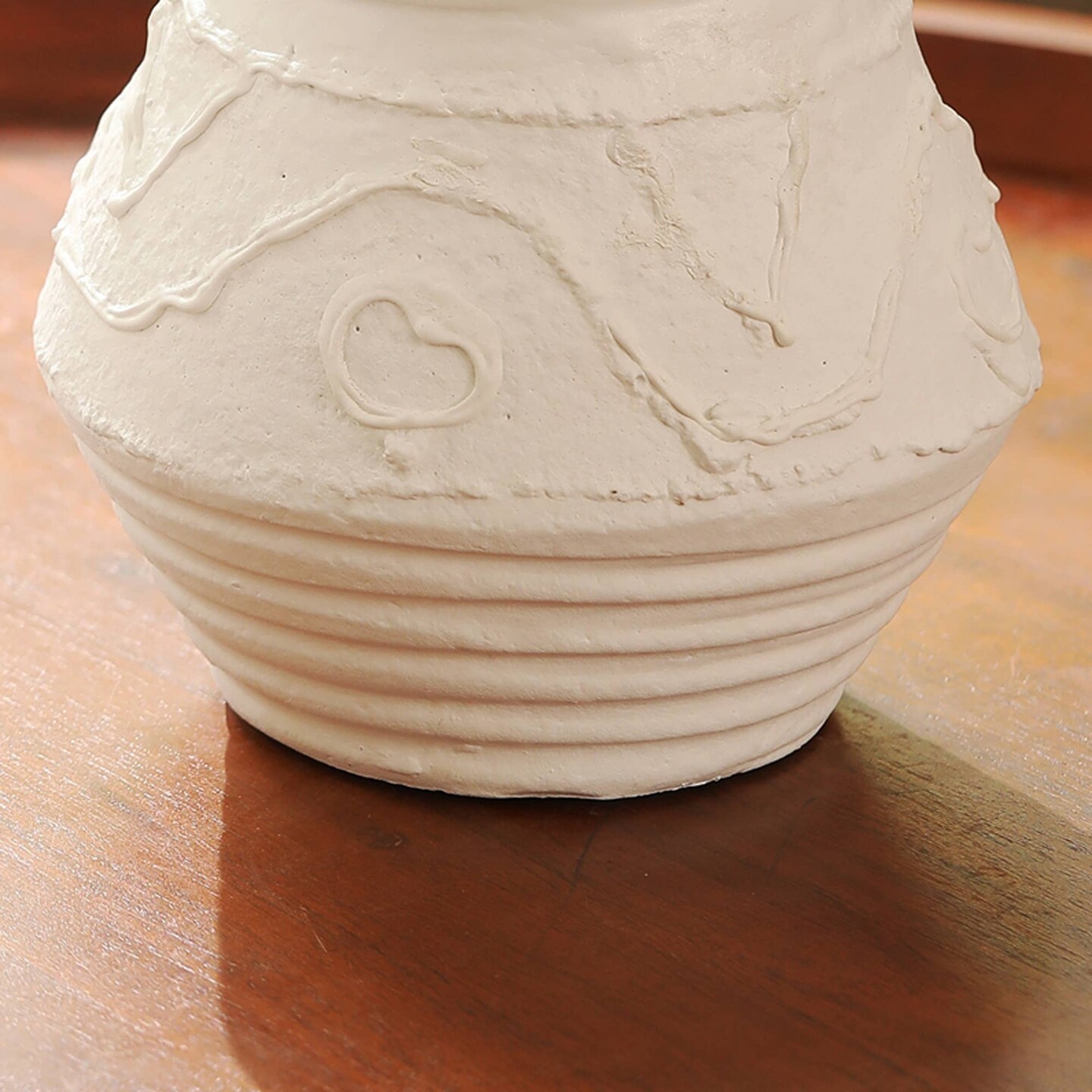 Organic Pattern Terracotta Candle Holder &#x2013; 5.2 X 5.2 X 5.5&#x201D; &#x2013; Rustic Candle Stand for Ambient Lighting
