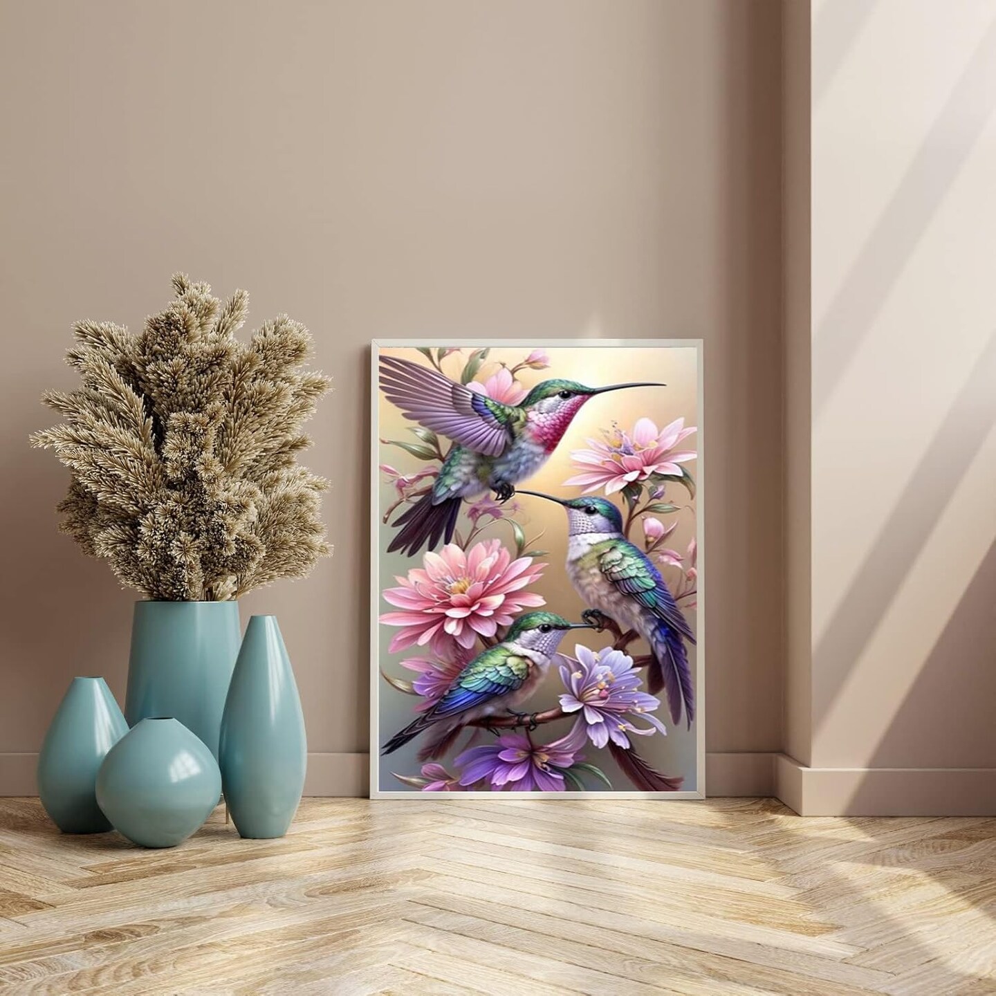 Hummingbird Paint by Numbers Kit for Adults- Adult Paint by Number Kits Bird, Hummingbirds DIY Acrylic Painting by Numbers for Home Decor (16x20in)