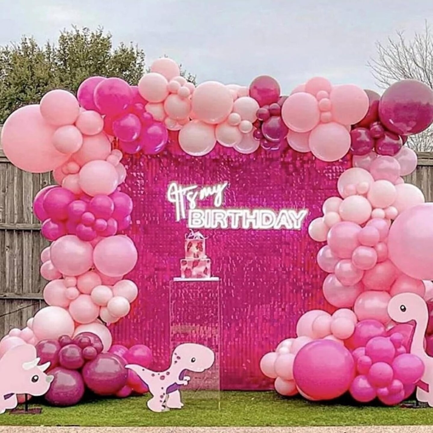 Pink Shades Balloons Arch Garland Kit, 106Pcs 18/12/10/5 Inch Hot Pink Balloons Pearl Pink Balloons Macaron Light Pink Balloons for Girl Women Birthday Baby Shower Wedding Valentine&#x27;s Day