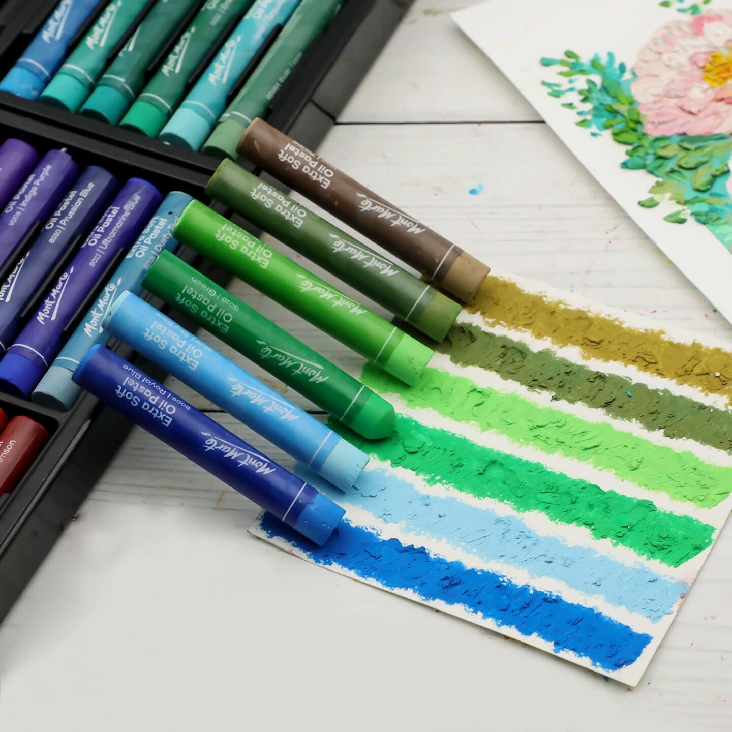 Extra Soft Oil Pastels 52pc, Assorted Bright Colors, Vibrant and Buttery, Versatile Art Pastels for Blending, Layering &#x26; Shading, Ideal for Art, Craft, Coloring and Sketching