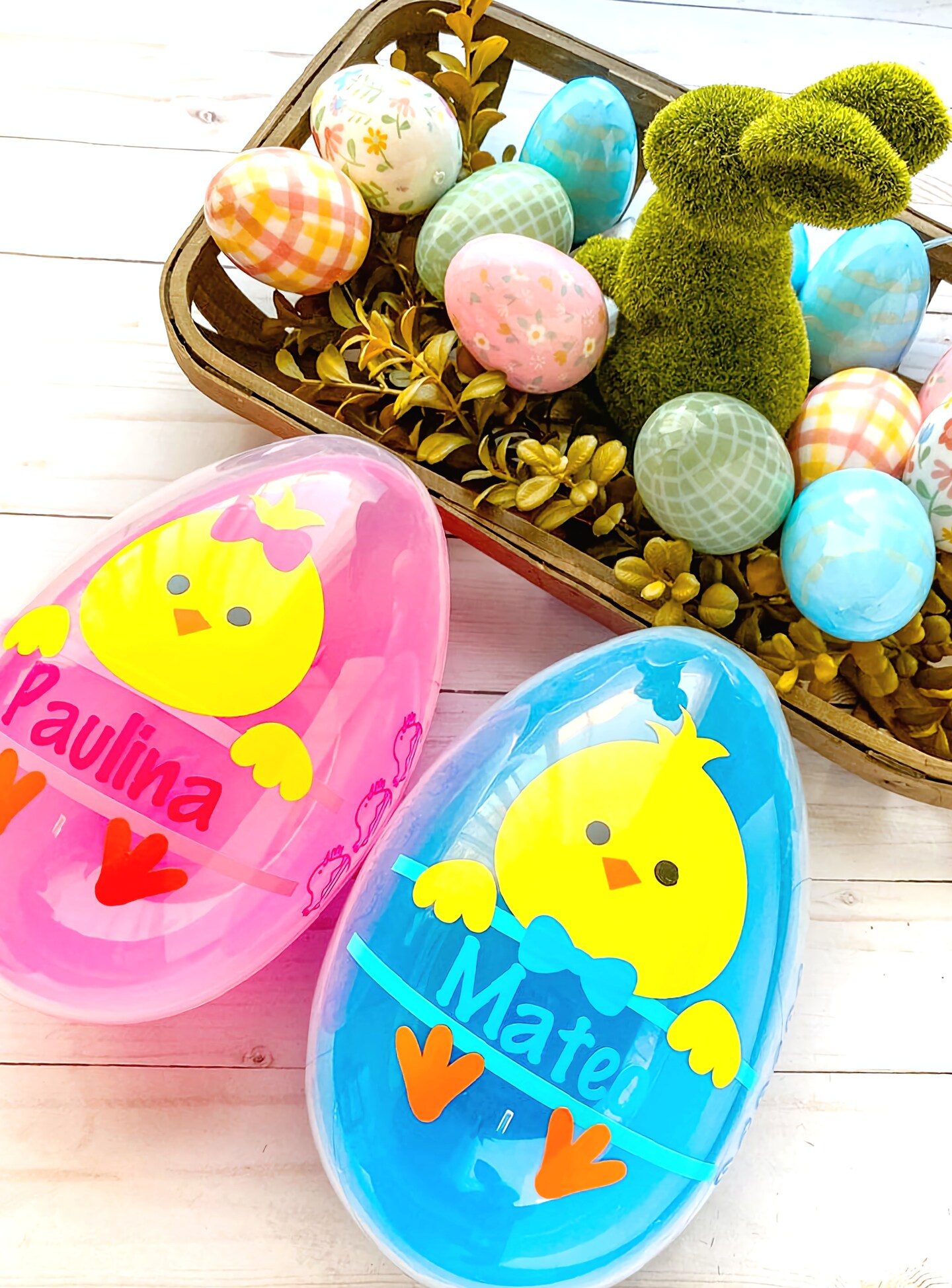Personalized 10 Inch Fillable Easter Bunny Egg Keepsake Gift, Custom ...
