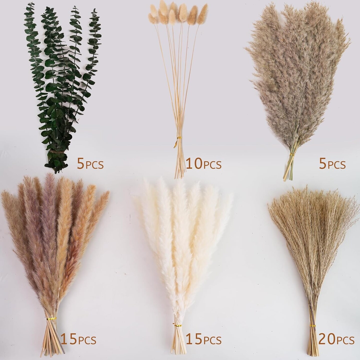 Kocat Breathtaking Boho Centerpieces for Tables &#x26; Floors - Luxurious Dried Floral Arrangement, Exquisite Fall Grass Decor, &#x26; Stylish Olive Green Wall D&#xE9;cor