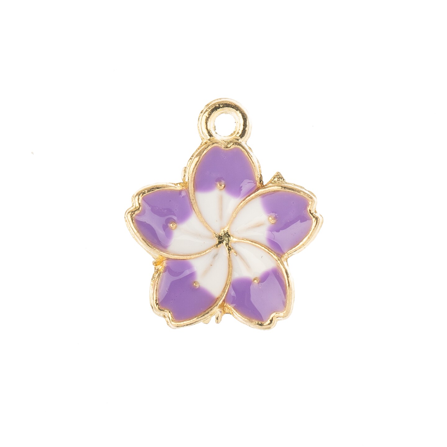 John Bead Sweet &#x26; Petite 13x16mm Small Flower Charms, 8pcs