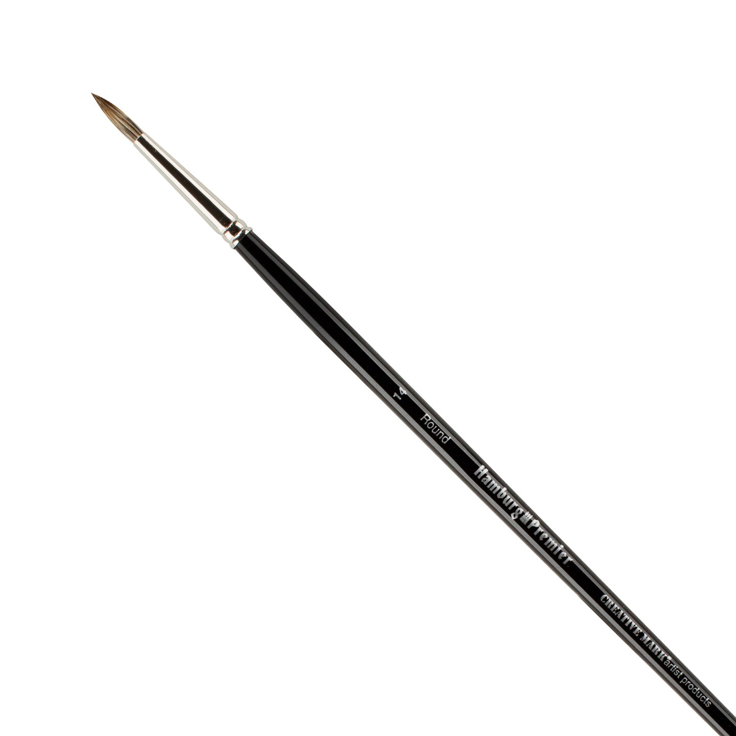 Creative Mark Hamburg Premiere Professional Oil Painting Brushes - Round #14 Oil Paint Brush - Handmade in Germany, Natural &#x26; Synthetic Hair Blend, Long Triple-Lacquered Birch Handle