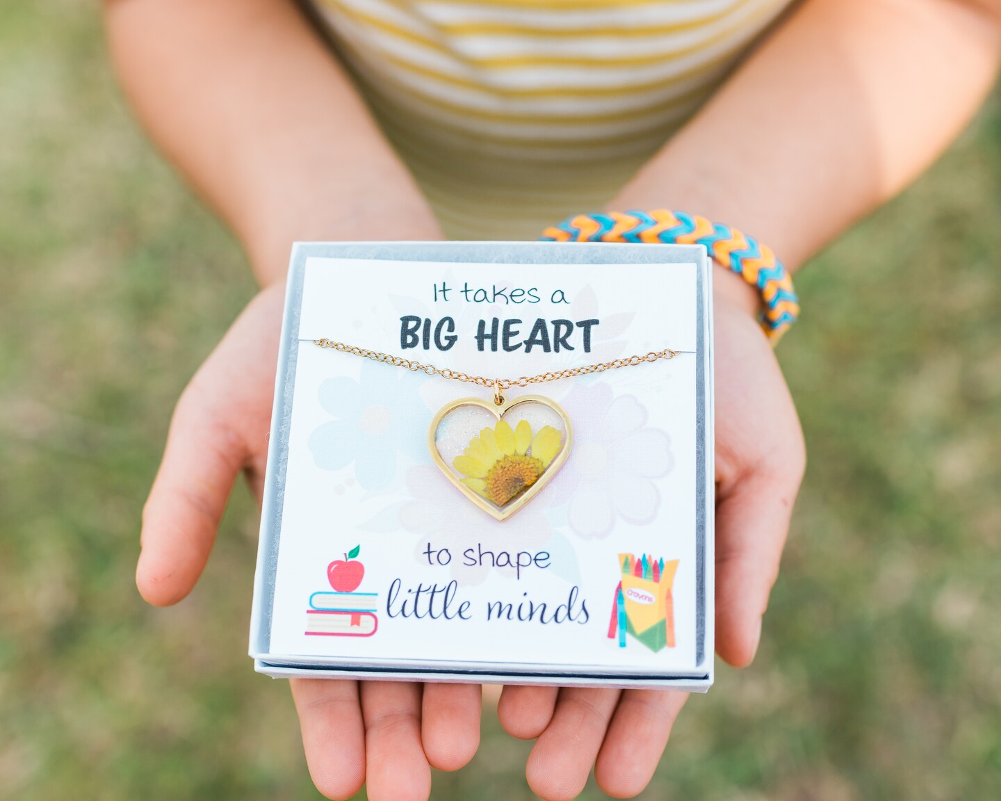 Teacher Appreciation gift necklace. Custom Teacher appreciation week jewelry.  Back to school teacher thank you. End of year teacher gift. | MakerPlace by  Michaels