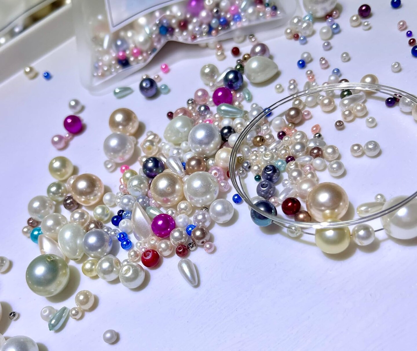 Imitation Pearl Beads KIT, Mixing Colors, 100 Pieces, Round, Glass, ABS, 2mm-20mm, Beads, Craft Bead, Jewelry Making, Home Decor