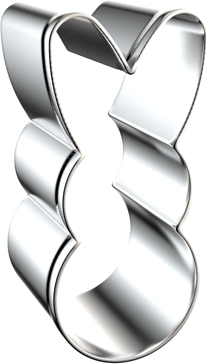 Easter Bunny Cookie Cutter Set - 5 inch, 4 inch, 3 inch, 2 inch - 4 Piece Large Rabbit Cookie Cutters Shapes Molds - Stainless Steel