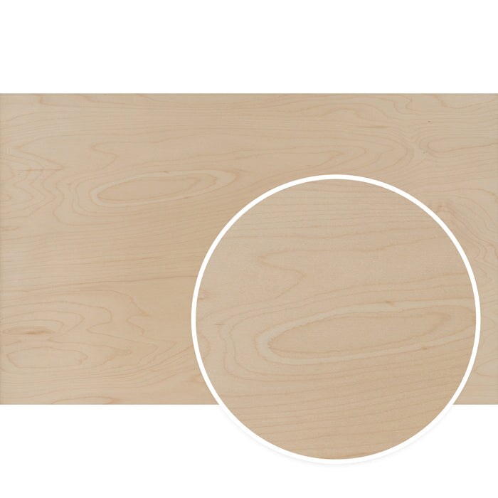 6mm or 3mm, 12”x19” Premium Unfinished or Finished Two Sided with MDF Core, Glowforge Ready | Walnut, Cherry, Maple, Red Oak, White Oak, Alder, Pine, Cedar, Sapele, Mahogany, Hickory, Bamboo