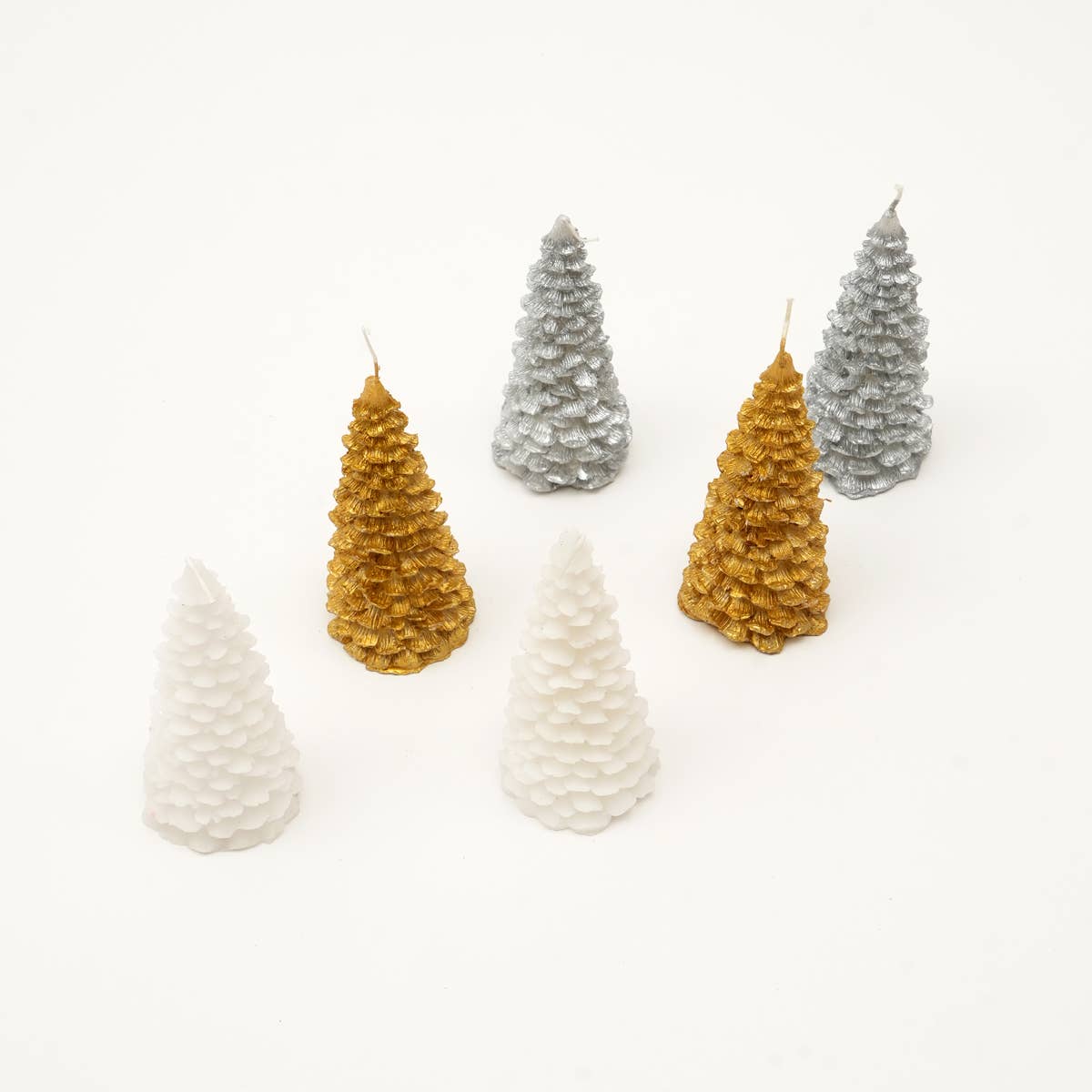 Holiday Luster Candle Box (Green, Red &#x26; White) - 6 Pcs