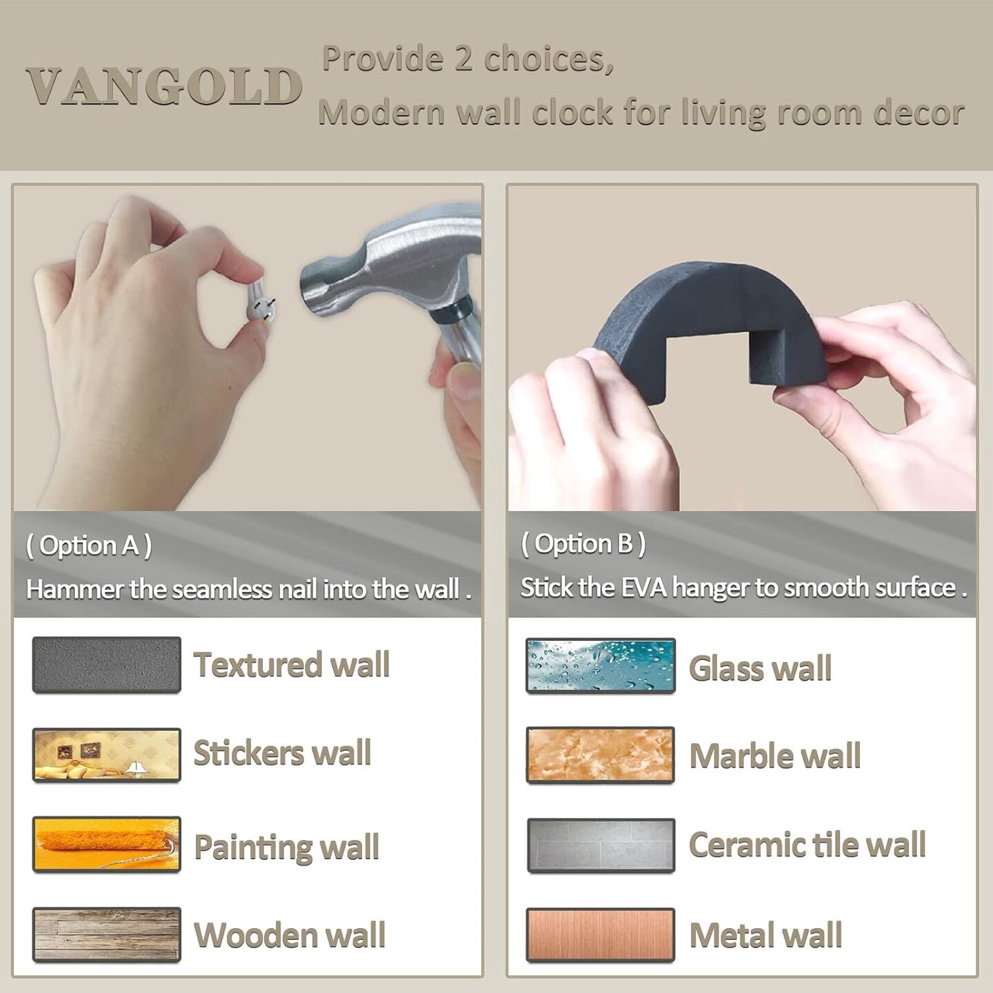 3D Clock Hands, DIY Wall Clock Hands Needles with Clock Quartz Mechanism for 3D Home Art Decor