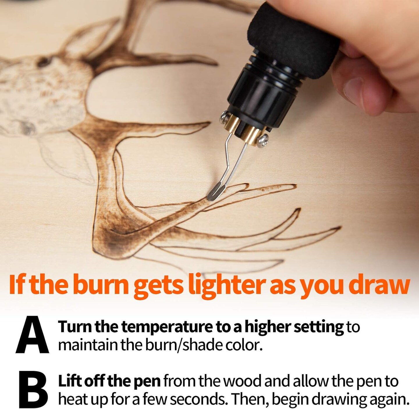 939-II Wood Burning Kit Station Pyrography Pen 250~750&#x2103;/482~1382&#x2109; Temperature Adjustable with 20 Wire Nibs, 1 Stable Pen Holder, 2 Stencils, 2 Scrap Wood, 1 S/S Tweezers, and 1 Pliers (Blue)