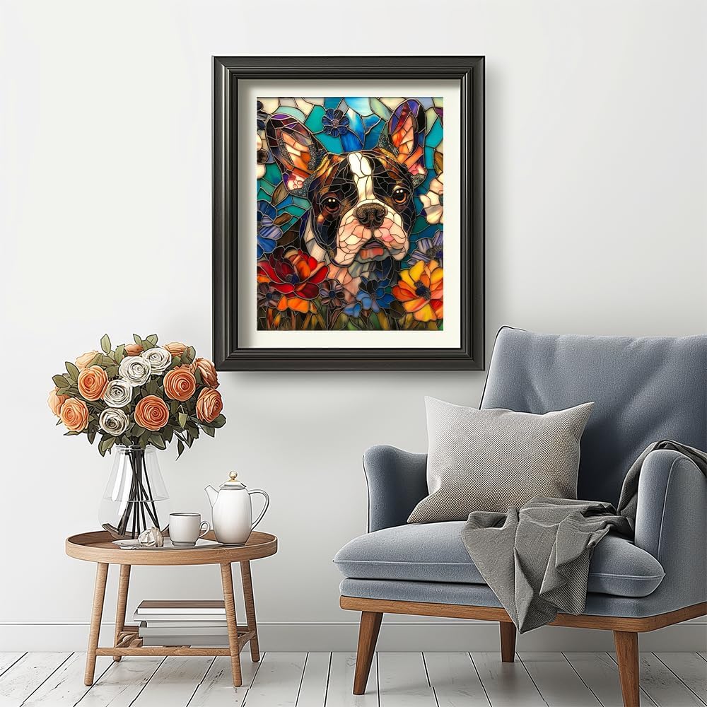 Paint by Numbers Kit for Adults – Dog on Blanket, DIY Canvas Art for Home Decor