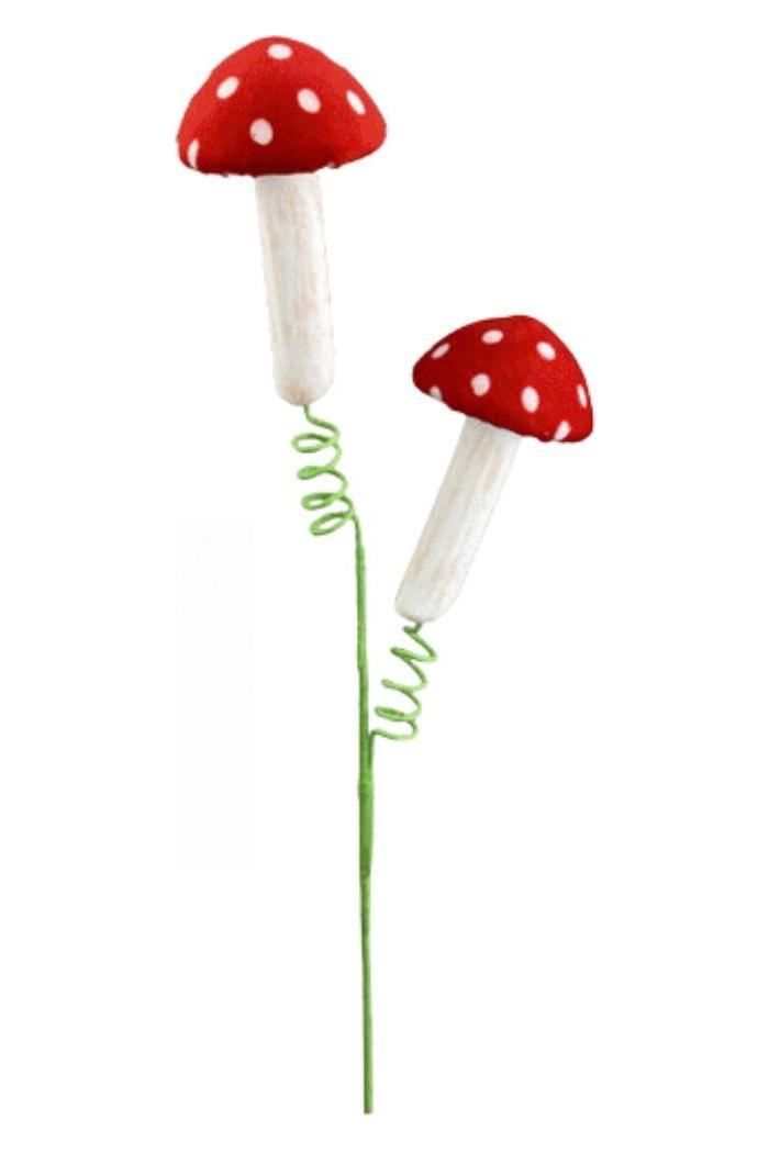 22&#x22; Polka Dot Mushroom Spray: Red