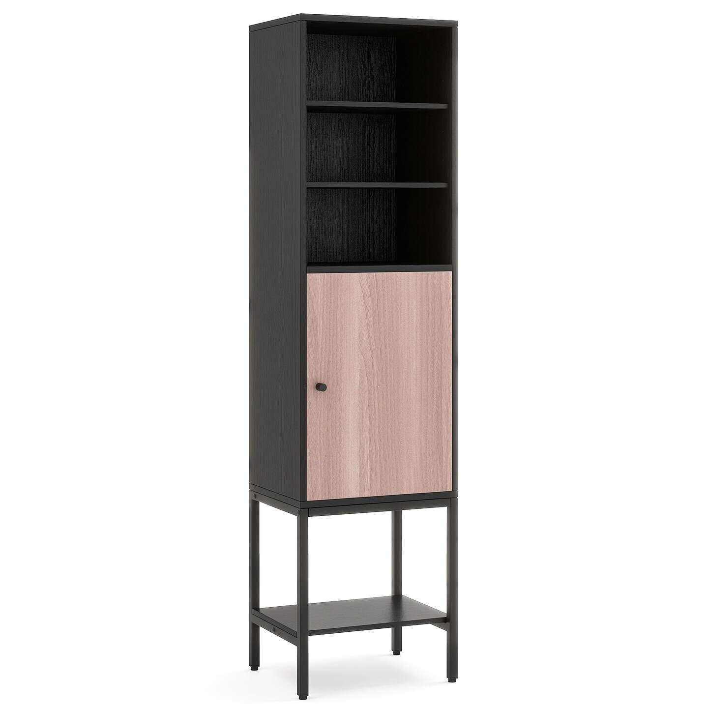 57 Inch Bathroom Tall Cabinet with and 3-Position Storage Adjustable Shelves and 1 Door