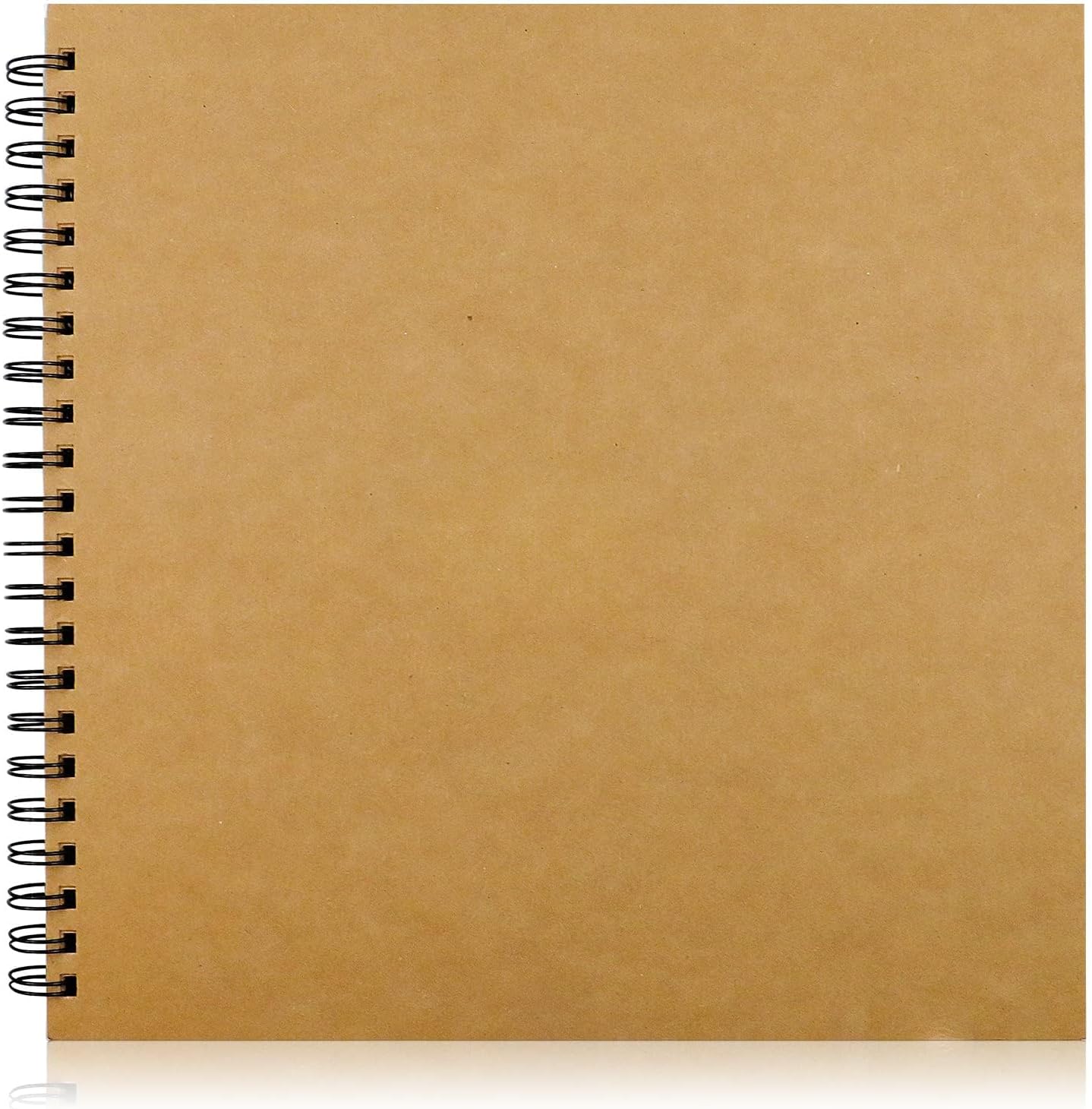 Hardcover Scrapbook &#x26; Photo Album - 100 Pages DIY Kraft Memory Book with Spiral Binding for Weddings, Anniversaries, Family Photos