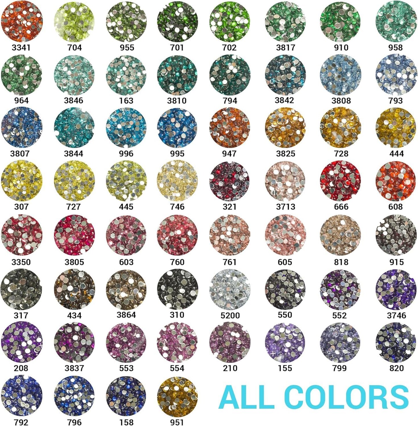 60 Colors Crystal Beads Diamond Painting Kits with Diamond Painting Storage Containers, Diamond Painting Accessories, 90000pcs Round Flatback Rhinestones Drills for Diamond Art Accessories and Tools