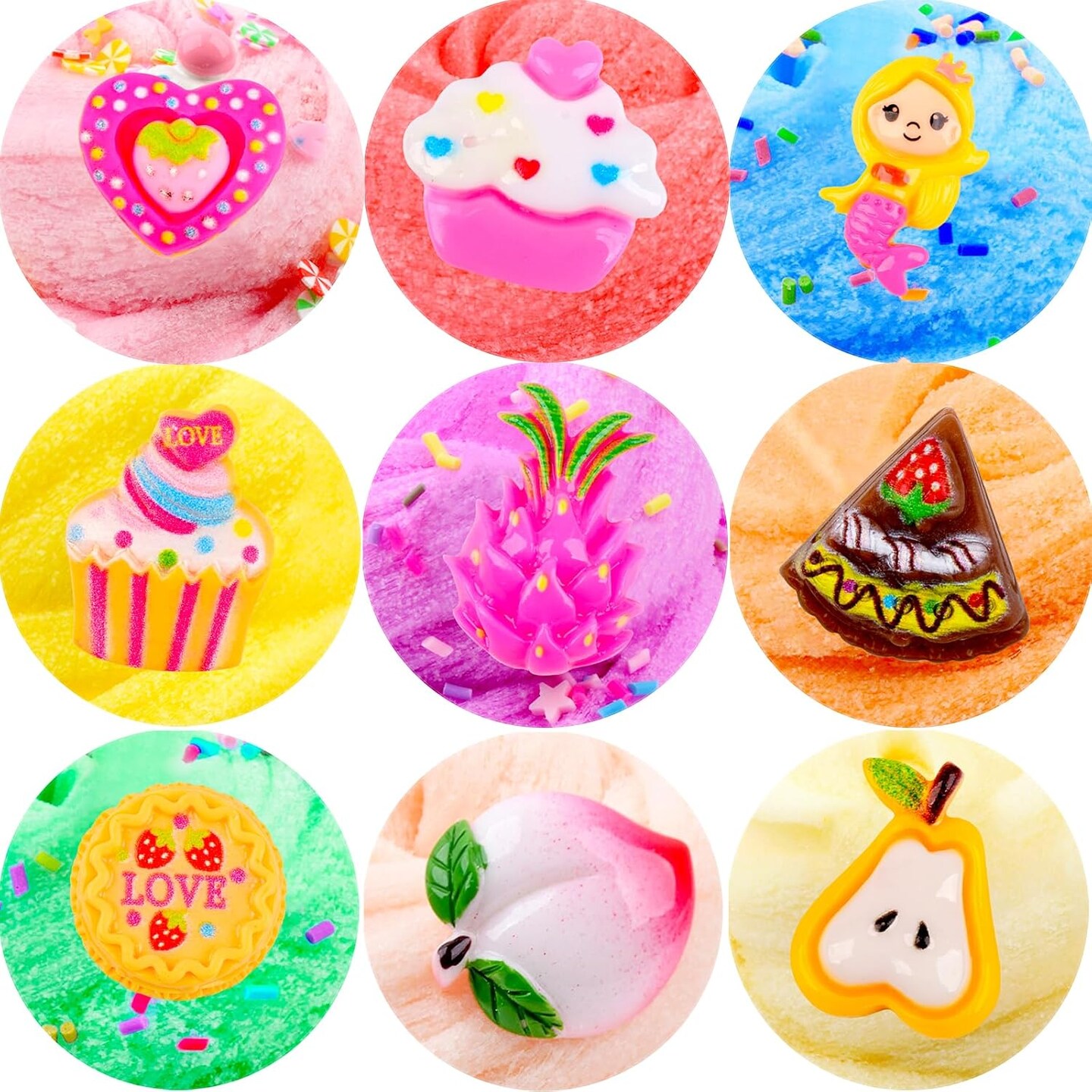 10 Pack Cloud Slime Kit, DIY Cloud Slime for Girls and Boys, Stress Relief Toy for Kids Party, Surprise Slime Making Kit, Kids Birthday Party Favors Gifts Ideas