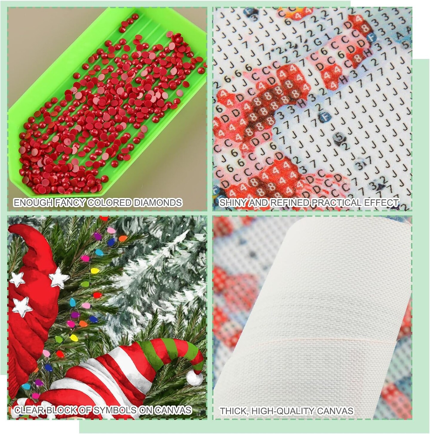 4 Pcs Christmas Diamond Painting Kits for Adults