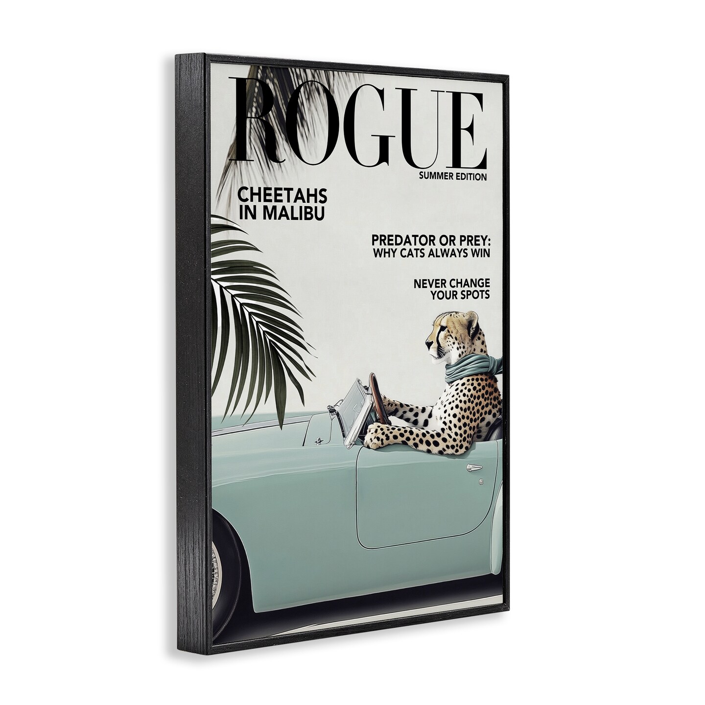 Stupell Industries Rogue Cheetah Magazine Framed Giclee By Annabelle Hall