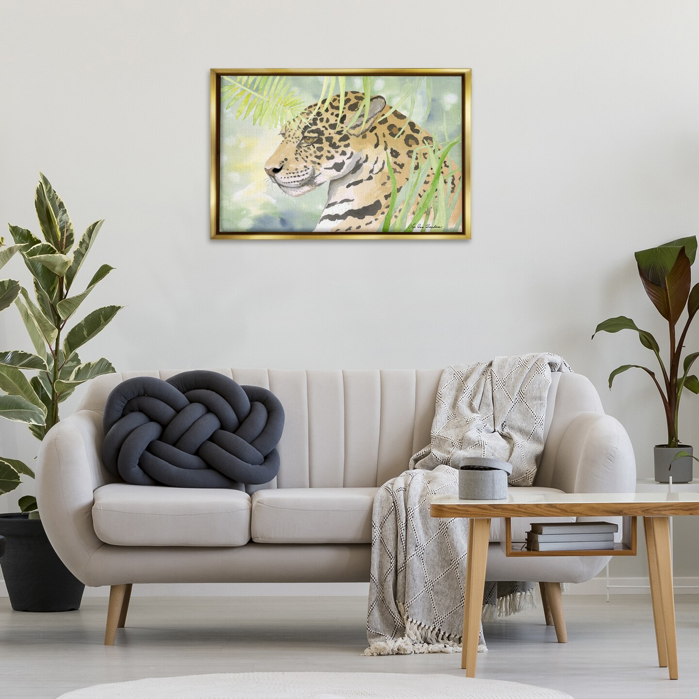 Stupell Industries Leopard In The Jungle Floating Frame By Lee Ann Sanders