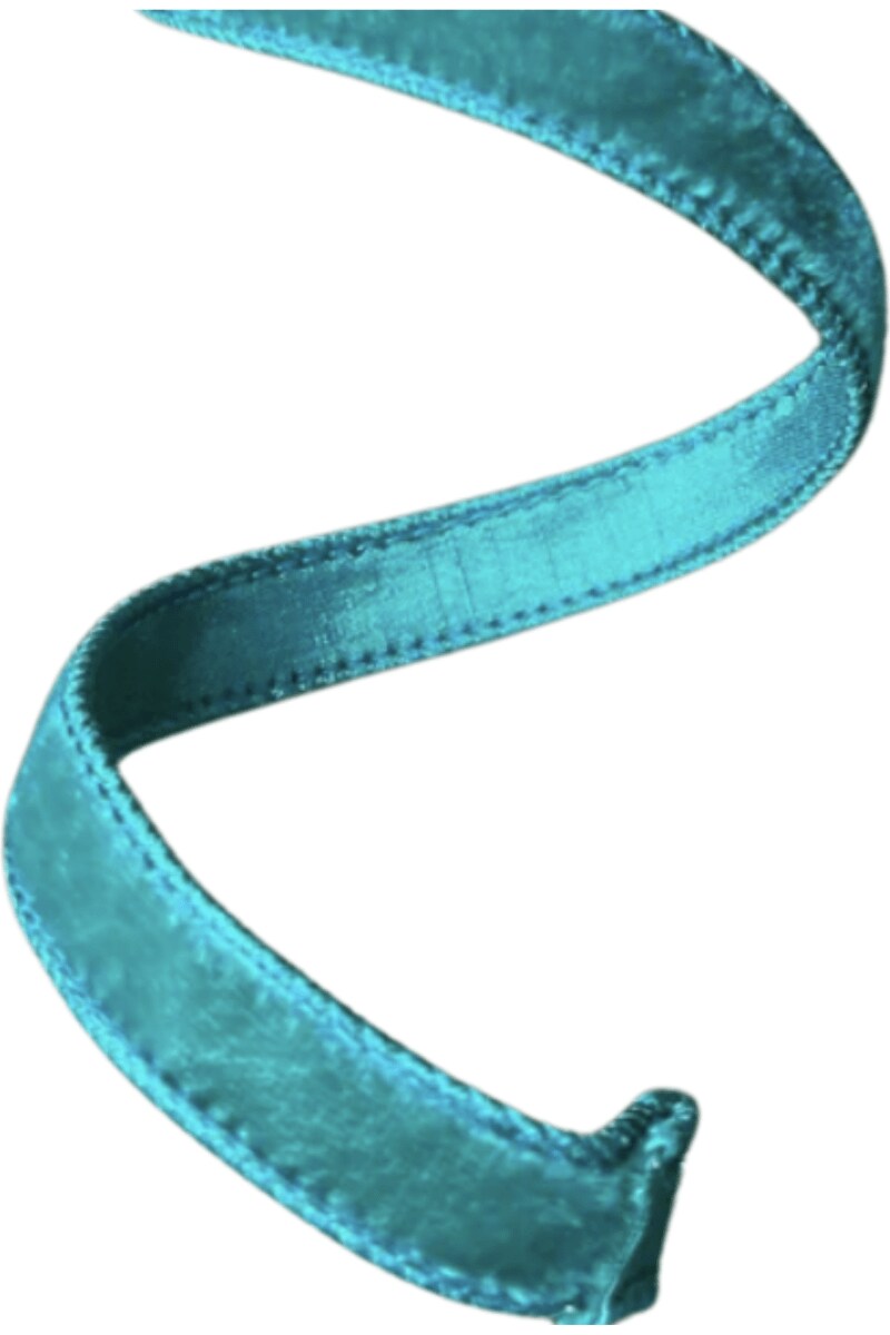 .75&#x22; Velvet Luster Ribbon: Teal (10 Yards)