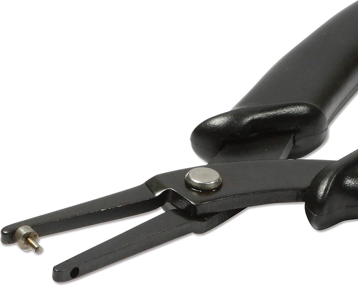The Beadsmith Hi-Tech Round Nose Pliers,with high Carbon Steel Head, Black Comfort Grip Handle with Spring, Tool for Jewelry Making, Electronics or Micro Mechanics