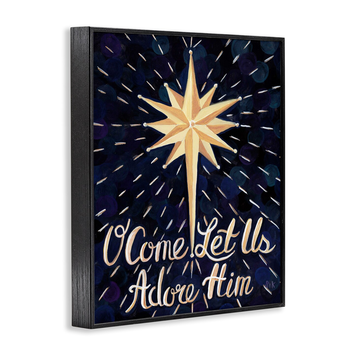 Sevnzel #424D99 GOSPEL01　atmos Ver. Stupell Industries Festive Galaxy Adore Him Framed Giclee By Sarah