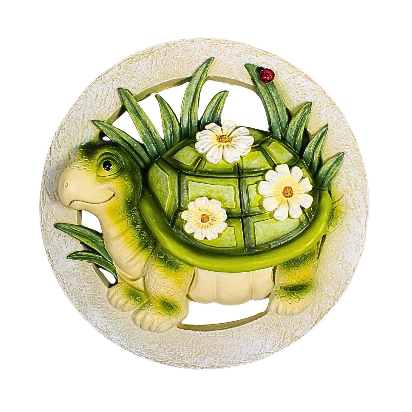 Roman 8.5 Inch Turtle Garden Stepping Stone Summer Garden Stepping Stone , Indoor Outdoor