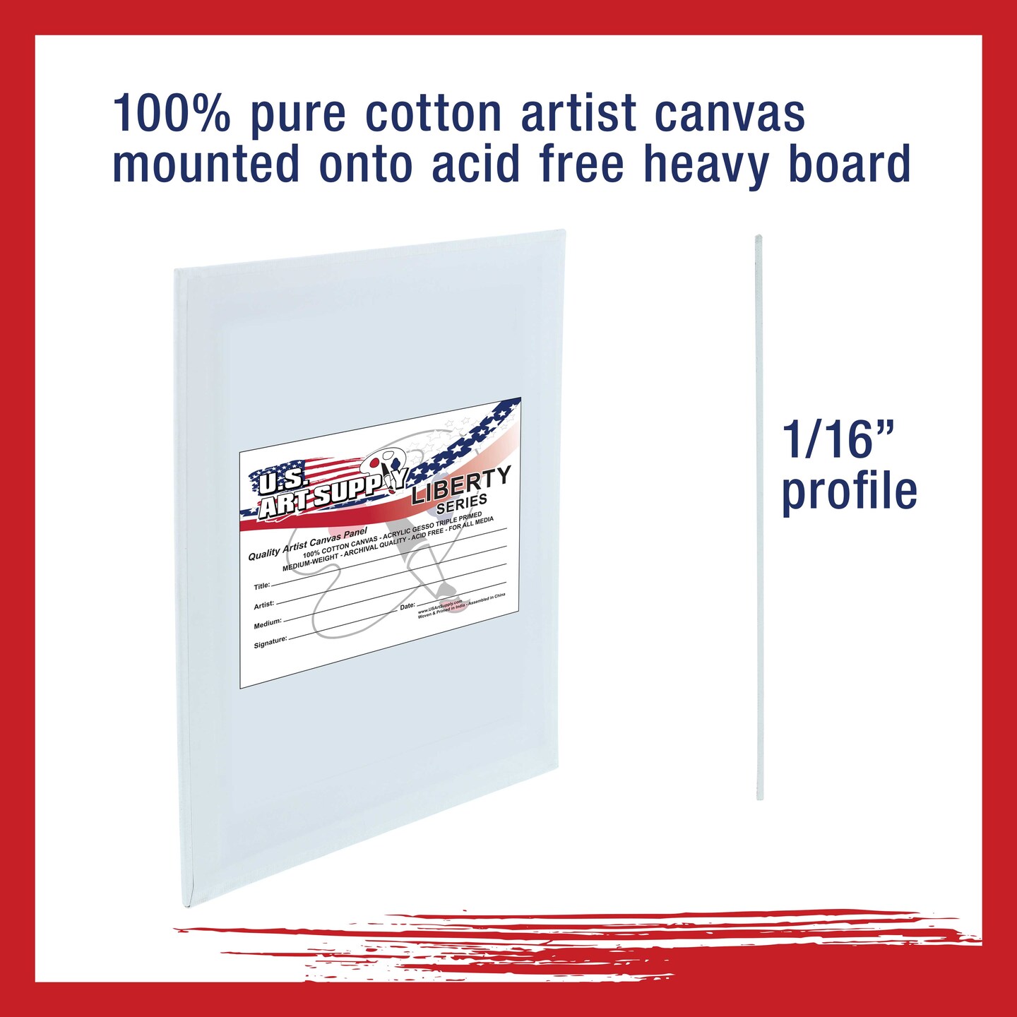 5 X 7 Inch Professional Art Canvas Board Panels 96 Pack - 8 Ounce Heavyweight Cotton Acid Free Canvases for Painting Acrylics and Watercolor (1 Case of 96 Single Canvas Painting Panels)