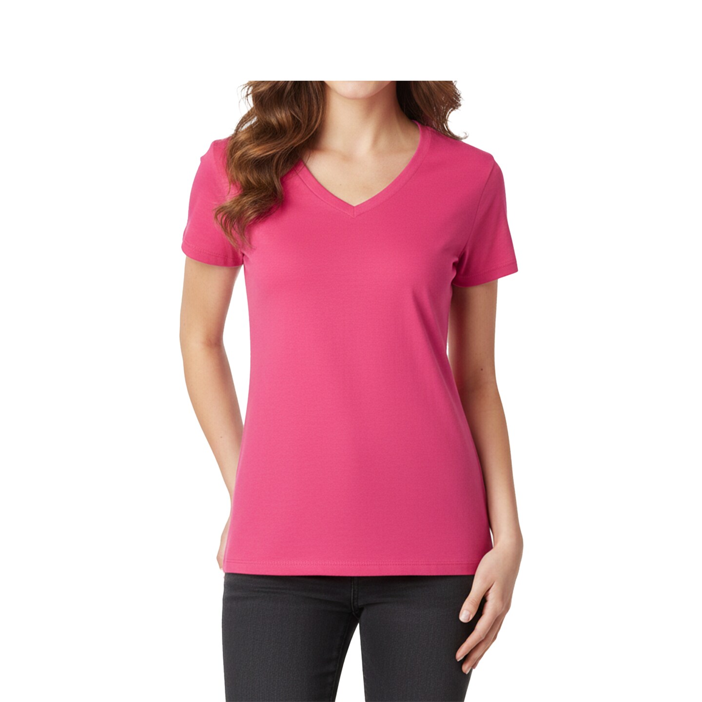 Gildan Women’s Heavy Cotton V-Neck Blank Craft T-Shirt – Cricut & Paint Ready