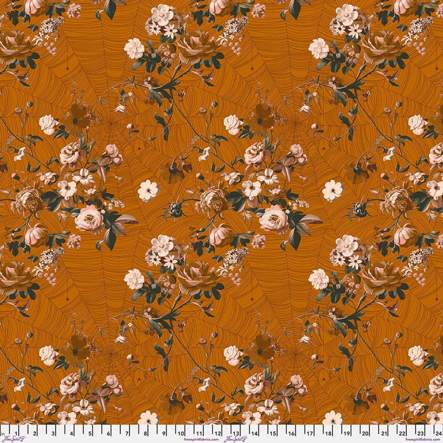 Enrapture by Giucy Giuce Vining - Spice Cotton 44"/45" Fabric Per Yard