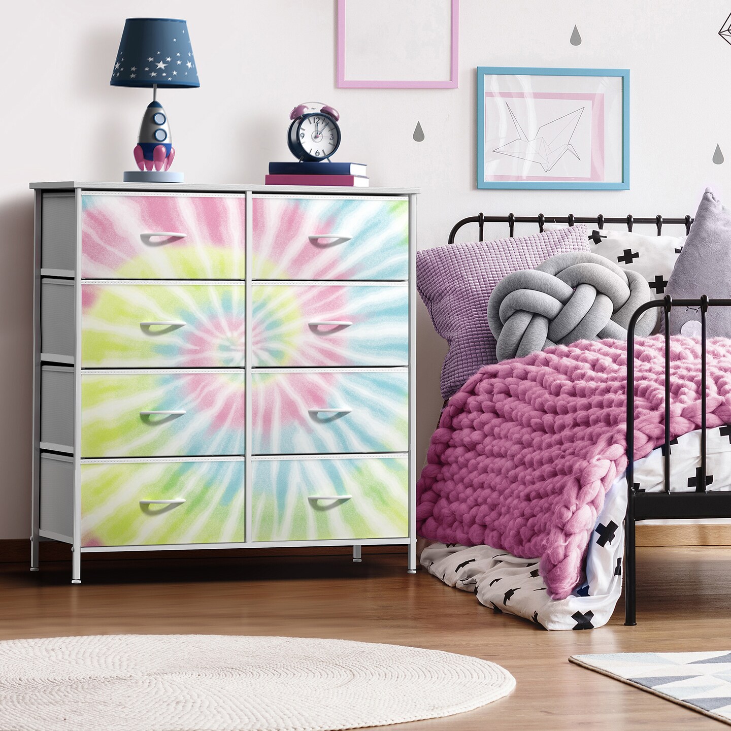 Sorbus Extra Wide Dresser Organizer With 8 Drawers - Large Storage Furniture for Bedroom, Hallway, Living Room, Nursery & Closet