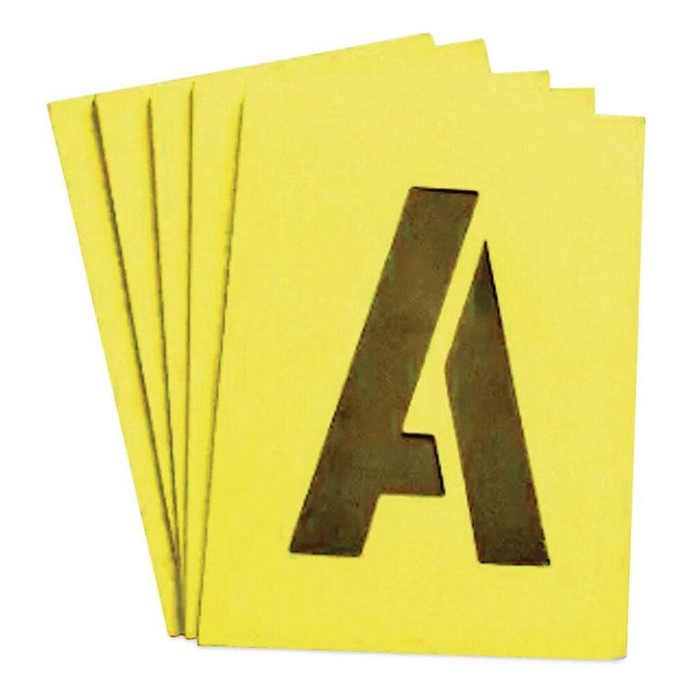 Chartpak 3 in. A-Z Set/0-9 Professional Lettering/Painting Stencils - Manila (1-Set)