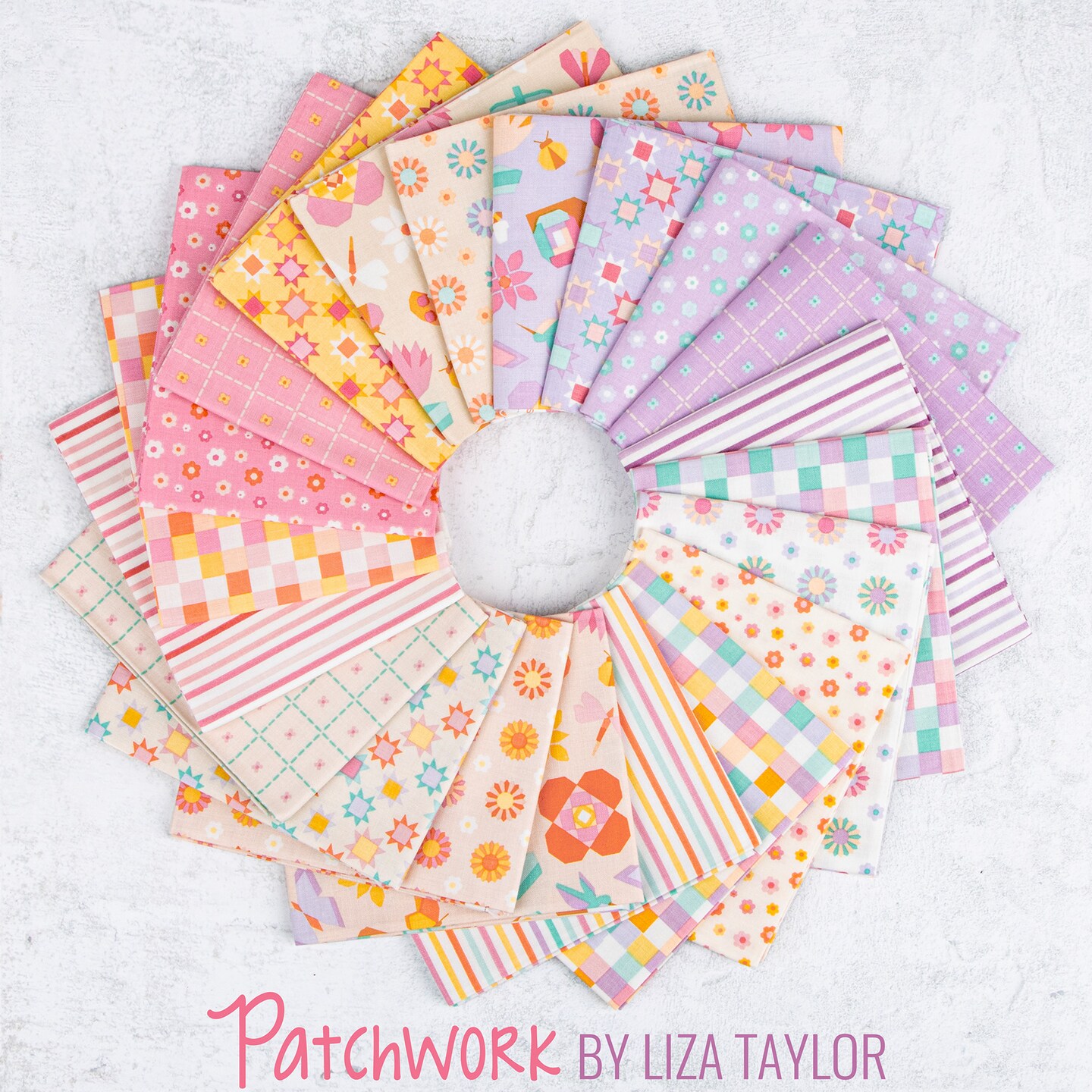 Floral in Pink (c17241-pink) | Patchwork | Liza Taylor | Riley Blake