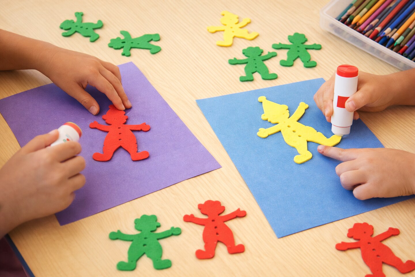 Clown Foam Shapes 3" x 2" – 60pcs Colorful Foam Cutouts for Kids Crafts, Classroom & Party Projects