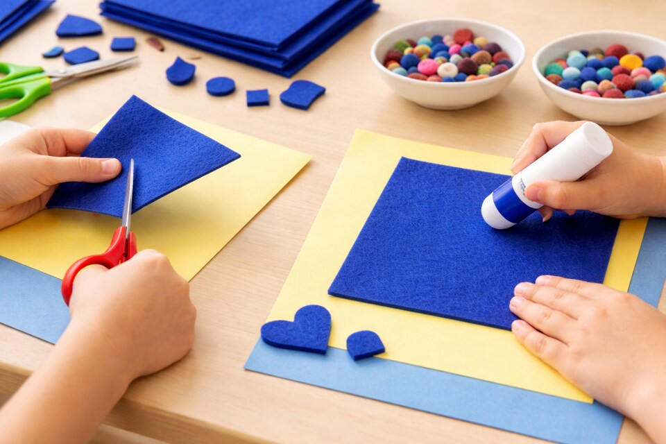 Premium Felt Sheets – 22 Vibrant Colors for Crafts, DIY, and School Projects