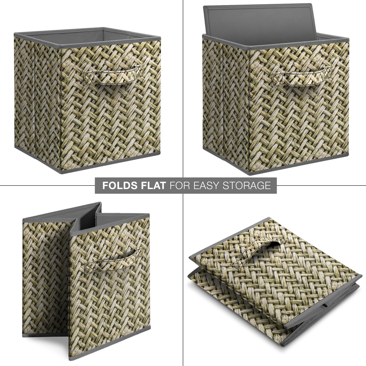 Sorbus Foldable Storage Cube - 11 Inch Closet Organizer and Storage Basket with Handles 1 Pc