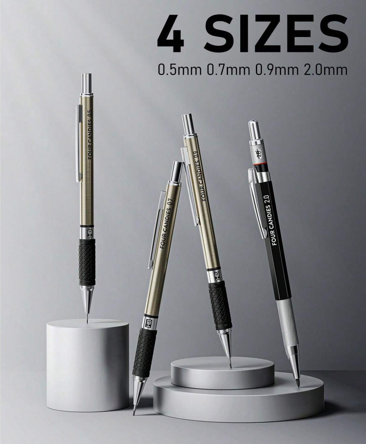 25‑Piece Art Mechanical Pencil Set with Case – Multi‑Tip 0.5/0.7/0.9 mm Pencils, Lead Holder & 432 Lead Refills for Drawing, Sketching, School & Office